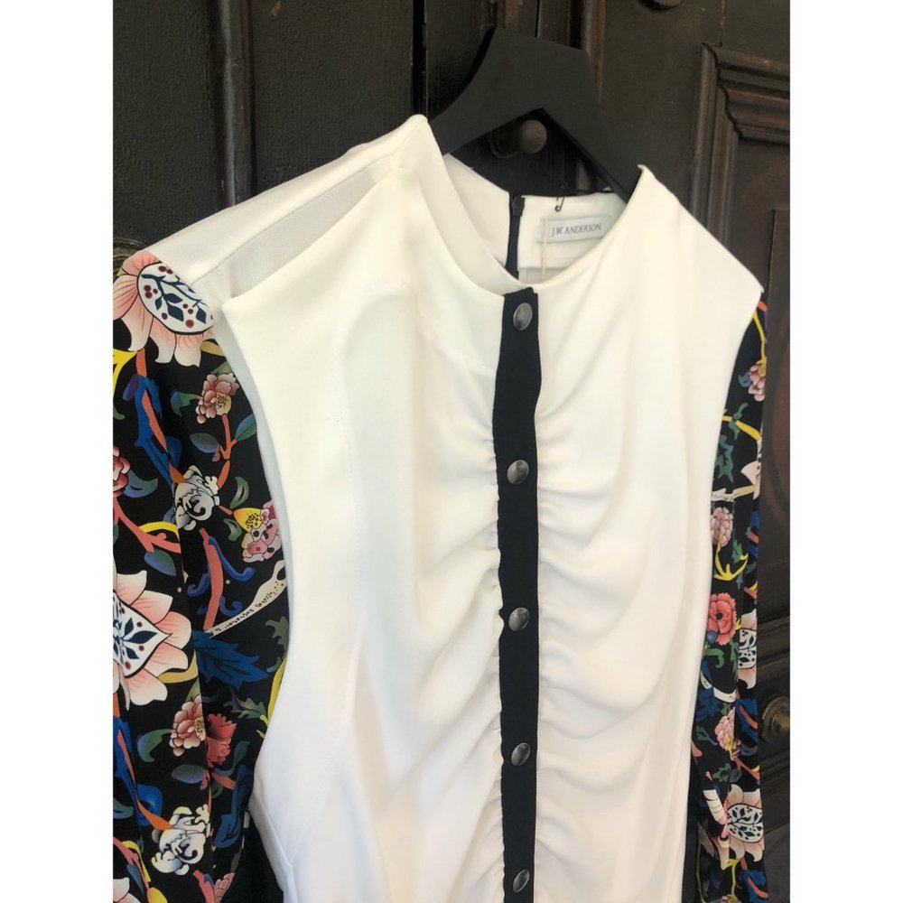 J.W. ANDERSON RUCHED RUFFLE HEM DRESS NWT - Picture 3 of 7